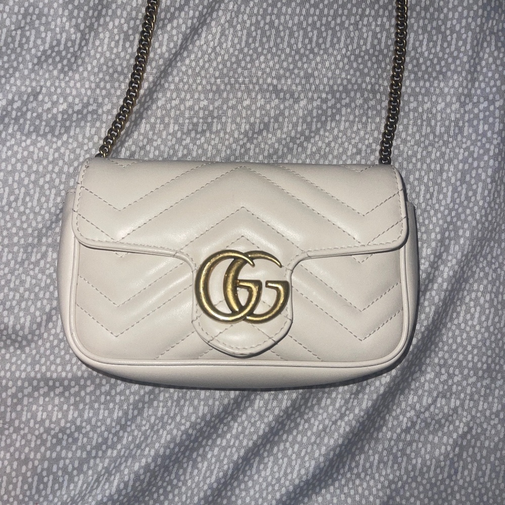 GG MARMONT LEATHER SUPER MINI BAG